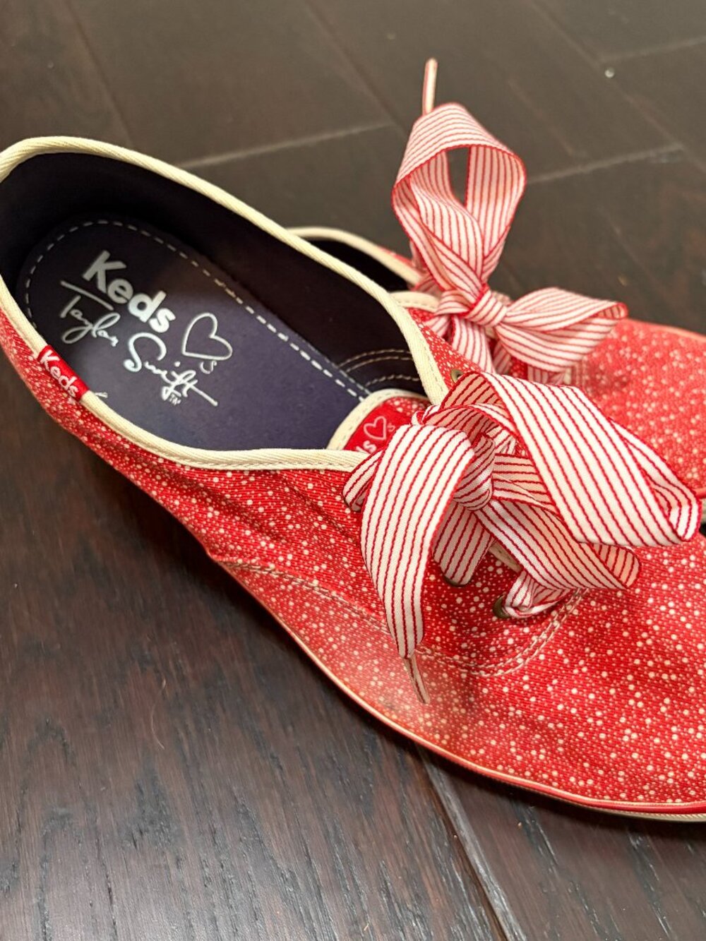 Keds x Taylor Swift Champion Red Polka Dot Sneakers - Women's 10 FLAW